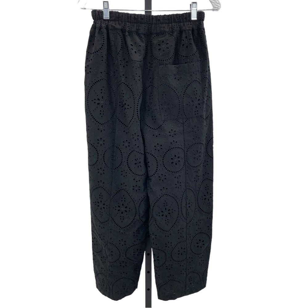 ❣️HP❣️Charo Ruiz NWOT Embroidered Eyelet Cotton Trousers Small Black - Picture 4 of 16